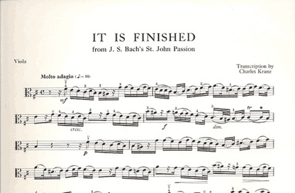 Bach, J.S. (Krane): It is Finished (viola & piano)