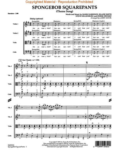 SPONGEBOB SQUAREPANTS (THEME SONG) - Pops for String Quartet