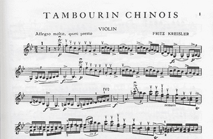 Kreisler, Fritz: Tambourin Chinois (violin & piano)