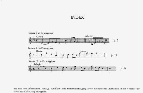 Corelli, Arcangelo: Violin Sonatas Op.5 #1-3 (violin & cello basso continuo)