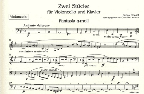 Hensel, Fanny: 2 Pieces-Zwei Stucke (Cello & Piano)