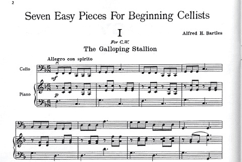 Bartles, A.H.: 7 Easy Pieces for Beginning Cellists (cello & piano)