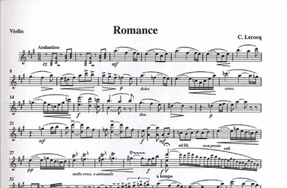 Lecocq, Charles: Romance (violin & piano)