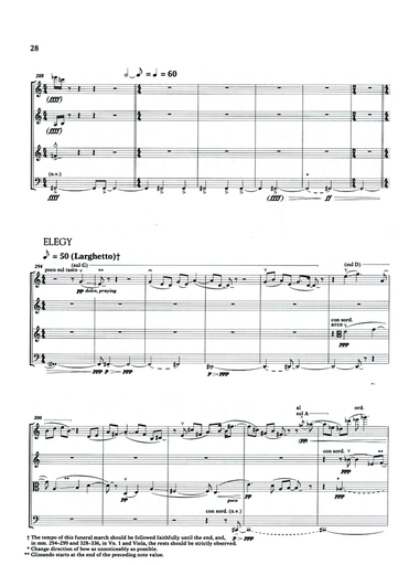 Sheng, Bright: String Quartet No. 3, score and parts