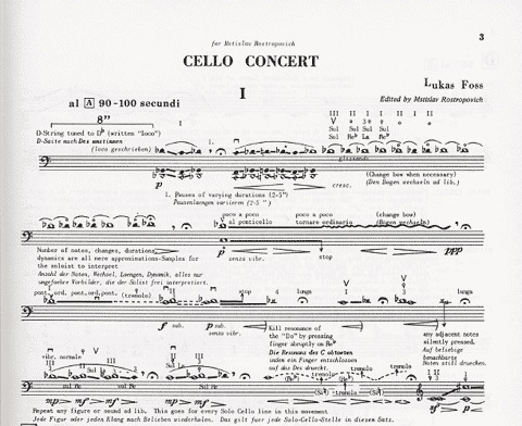Foss, Lukas: Cello Concerto (cello & piano)
