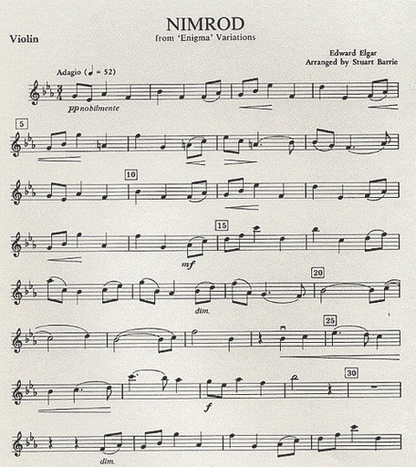 *OUT OF PRINT* Elgar, Edward (Barrie): Nimrod (violin & piano)