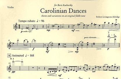 Aldridge, Robert L. (Kucharsky): Carolinian Dances (violin & piano)