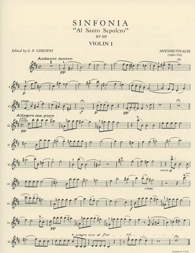 Vivaldi, A.: Three String Quartets For Two Violins, Viola and Cello (with keyboard and bass ad libitum) set of parts,