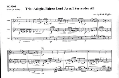 Heffler, Rich: Fairest Lord Jesus/I Surrender All (2 violins & cello)