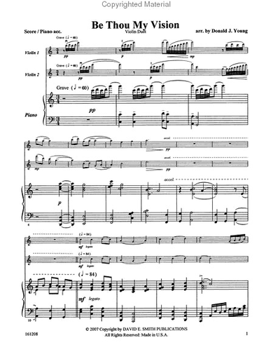 Young, Donald: Be Thou My Vision (2 violins)