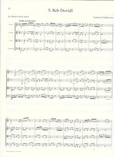Turner, B.: The Folk Collection: 8 Traditional Pieces Arranged for String Quartet (score & parts)