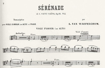 Saint-Saens, Camille: Serenade Op16 No.2 (viola & piano)