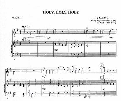 Madison, Billy: Holy, Holy (violin & piano)