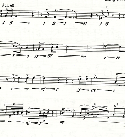 Yun, Isang: String Quartet V in einem satz 1990, score and parts