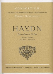 Haydn, F.J.: Divertimento in G Major (2 violins & cello) score & parts