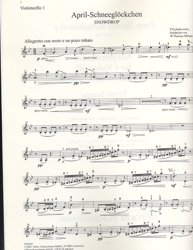 Tchaikovsky, P.I.: From Seasons (4 cellos)