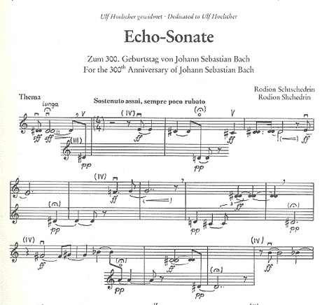 Shchedrin, Rodion: Echo-Sonate for Violin Solo