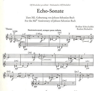 Shchedrin, Rodion: Echo-Sonate for Violin Solo