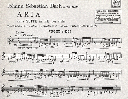 Bach, J.S.: Air on the G String (violin & piano)