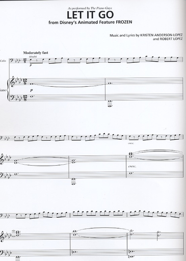 Frozen: Let It Go as performed by The Piano Guys (cello & piano)
