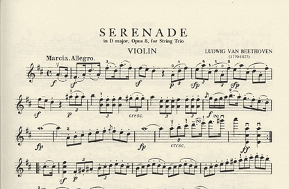 Beethoven, L. van: Serenade in D major, Op.8 (violin, viola, cello)