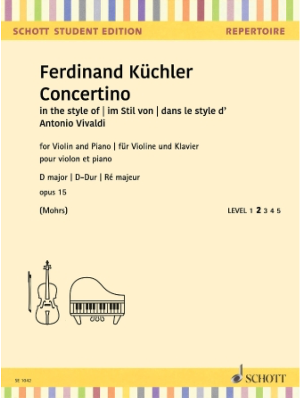 Kuchler: Concertino in D Minor, Op. 15 (violin & piano)