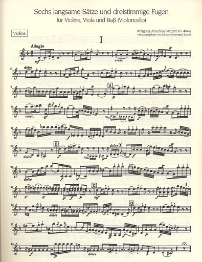 Mozart, W.A.: Trio K404a 1 (violin, Viola, Cello)