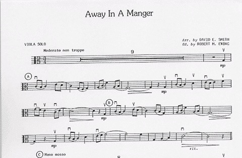 Smith, D.E.: Away In A Manger (Viola & Piano)