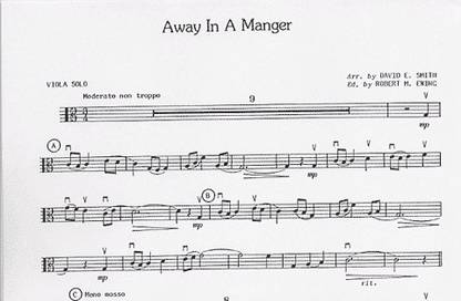 Smith, D.E.: Away In A Manger (Viola & Piano)