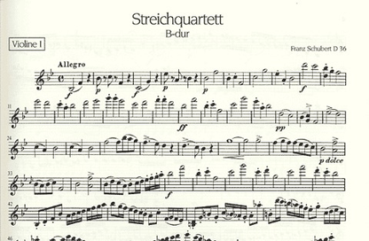 Schubert, F.: String Quartet D36 in Bb