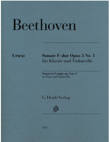 Beethoven: Cello Sonata in G Minor, Op. 5, No. 1 (cello and piano) Henle