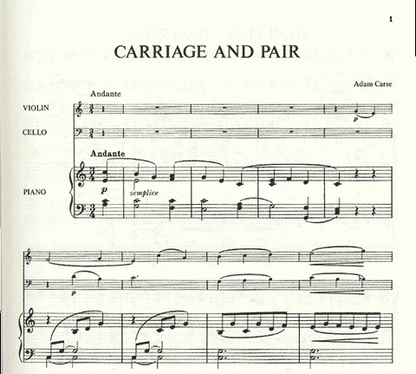 Carse, Adam: Miniature Trios Vol.3-Carriage & Pair (violin, Cello & piano)