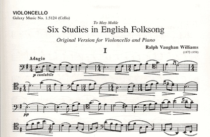 Vaughan Williams, 6 English Folksongs (Cello & Piano)