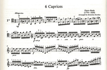 Rode, 6 Caprices, Cello
