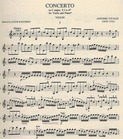 Vivaldi, Antonio: Concerto in C Major RV181a Op.9 No.1 (violin & piano)