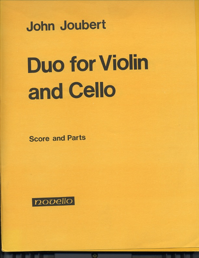 Joubert, John: Duo for Violin and Cello, Op.65 (score & parts) Special Import Item