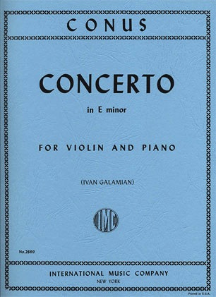 Conus, Julius (Galamian): Violin Concerto in E minor (violin & piano)