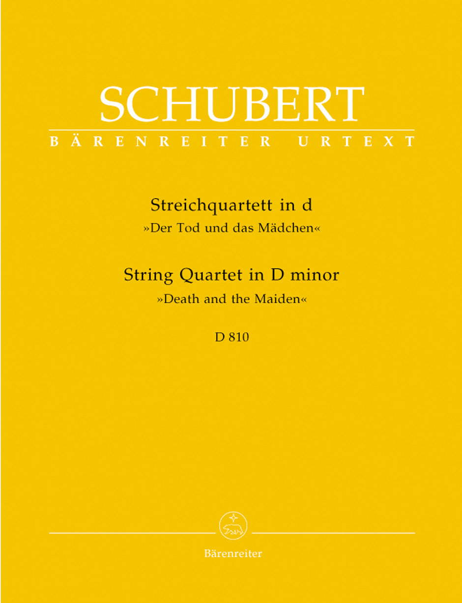 Schubert, Franz: "Death & the Maiden" String Quartet in D minor,  D 810, Barenreiter Urtext