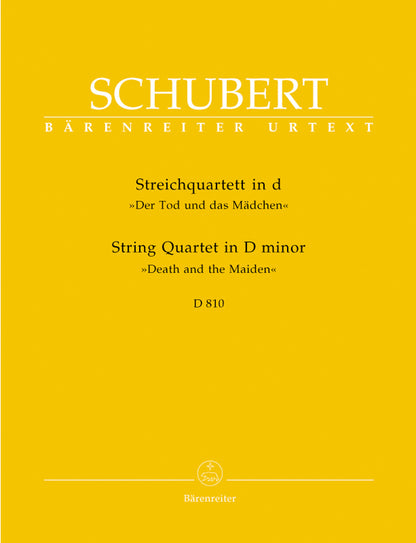 Schubert, Franz: "Death & the Maiden" String Quartet in D minor,  D 810, Barenreiter Urtext