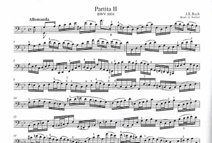 Bach, J.S. (Niefind): Partita in G minor (cello solo)