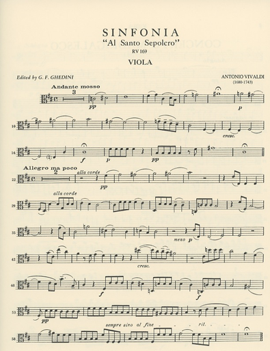 Vivaldi, A.: Three String Quartets For Two Violins, Viola and Cello (with keyboard and bass ad libitum) set of parts,
