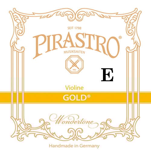 Pirastro GOLD violin E string, steel,