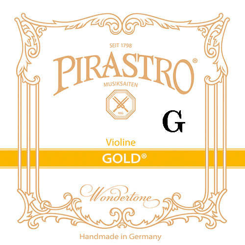 Pirastro GOLD violin G string, gut/silver, medium