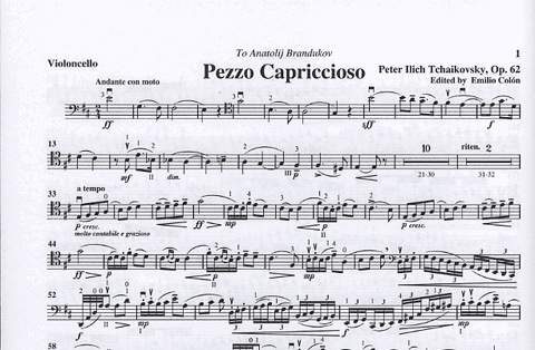 Tchaikovsky, P.I.: Pezzo Capriccioso, Op.62 (cello & piano)