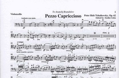 Tchaikovsky, P.I.: Pezzo Capriccioso, Op.62 (cello & piano)