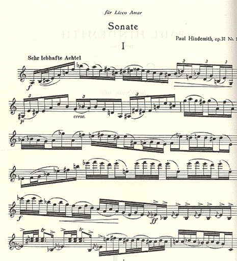 Hindemith, Paul: Solo Sonata Op.31#1 (violin)