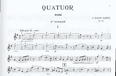 Saint-Saens, Camille: String Quartet Op.112 (parts)