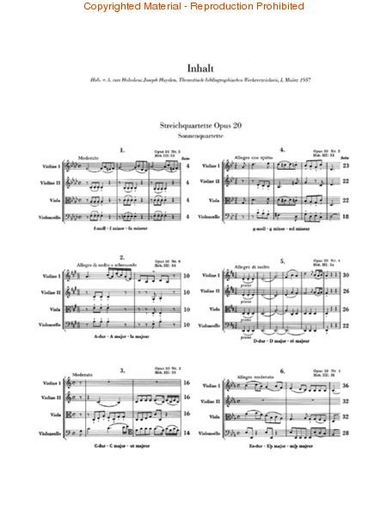 Haydn, F.J.: String Quartets, "Sun Quartets", Vol.4, Op.20, urtext (2 violin, viola, and cello)