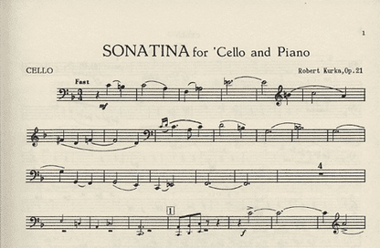 Kurka, Robert: Sonata For Cello and Piano