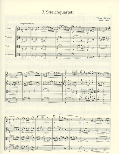 Ullmann, V. : String Quartet No. 3 Op.46 (2 violins, viola, and cello)